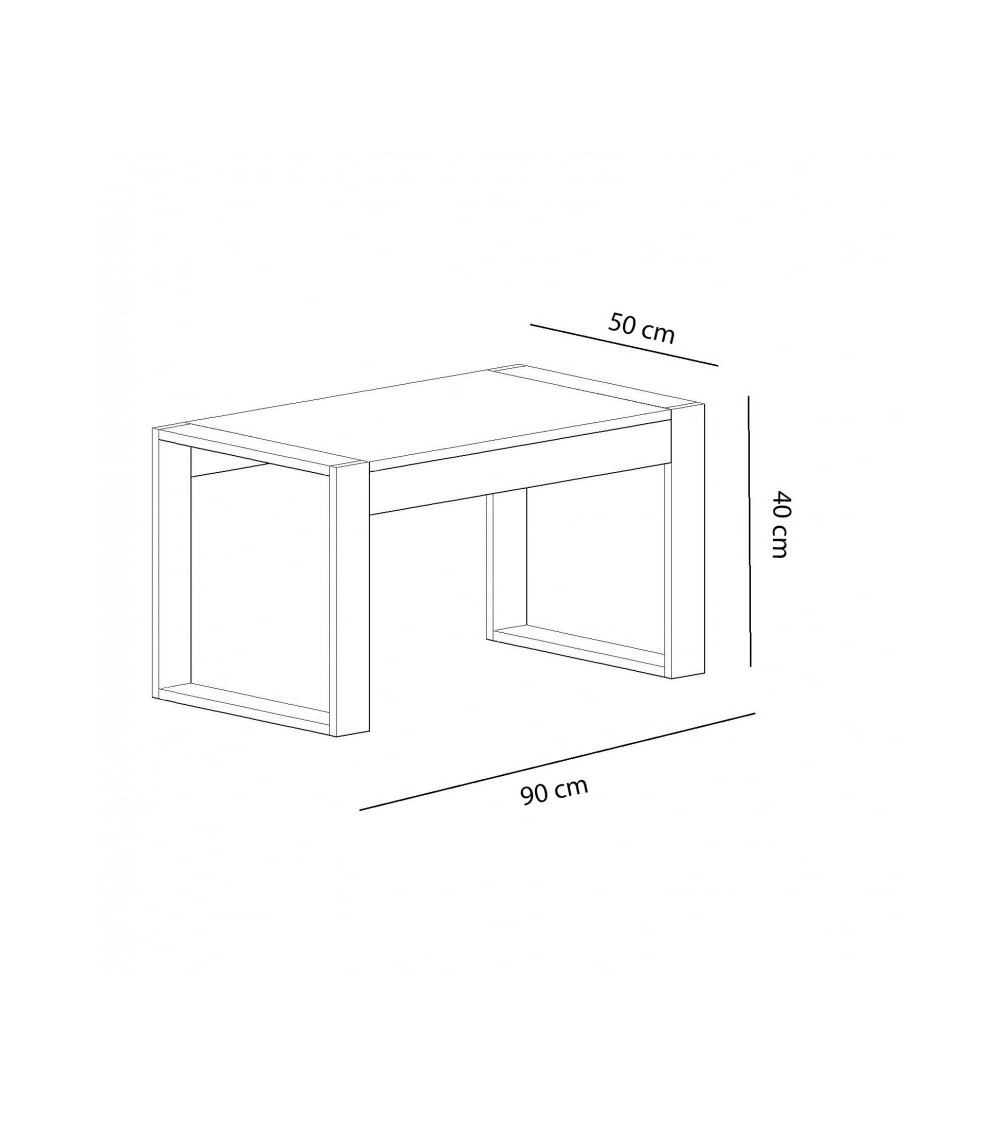 Table basse RETRO blanc-pin Table basse RETRO blanc-pin