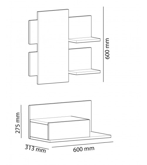 Estante de pared LIZI