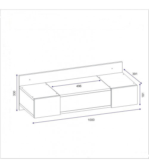 Lot de 2 chevets DESMOLINIA béton