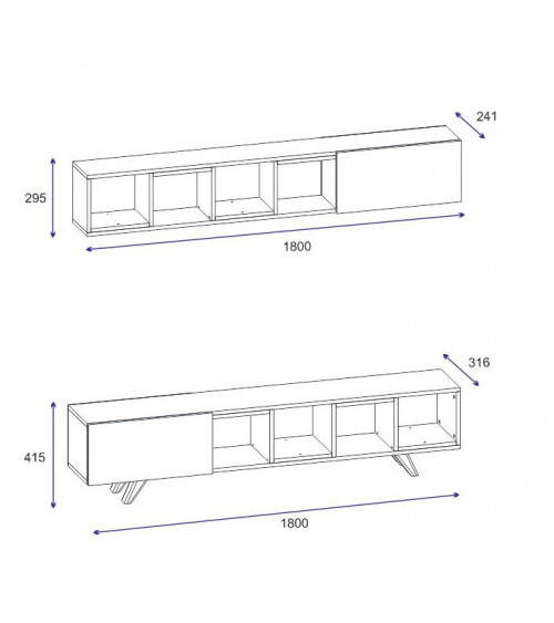 Todos los muebles de TV LOFT con leds