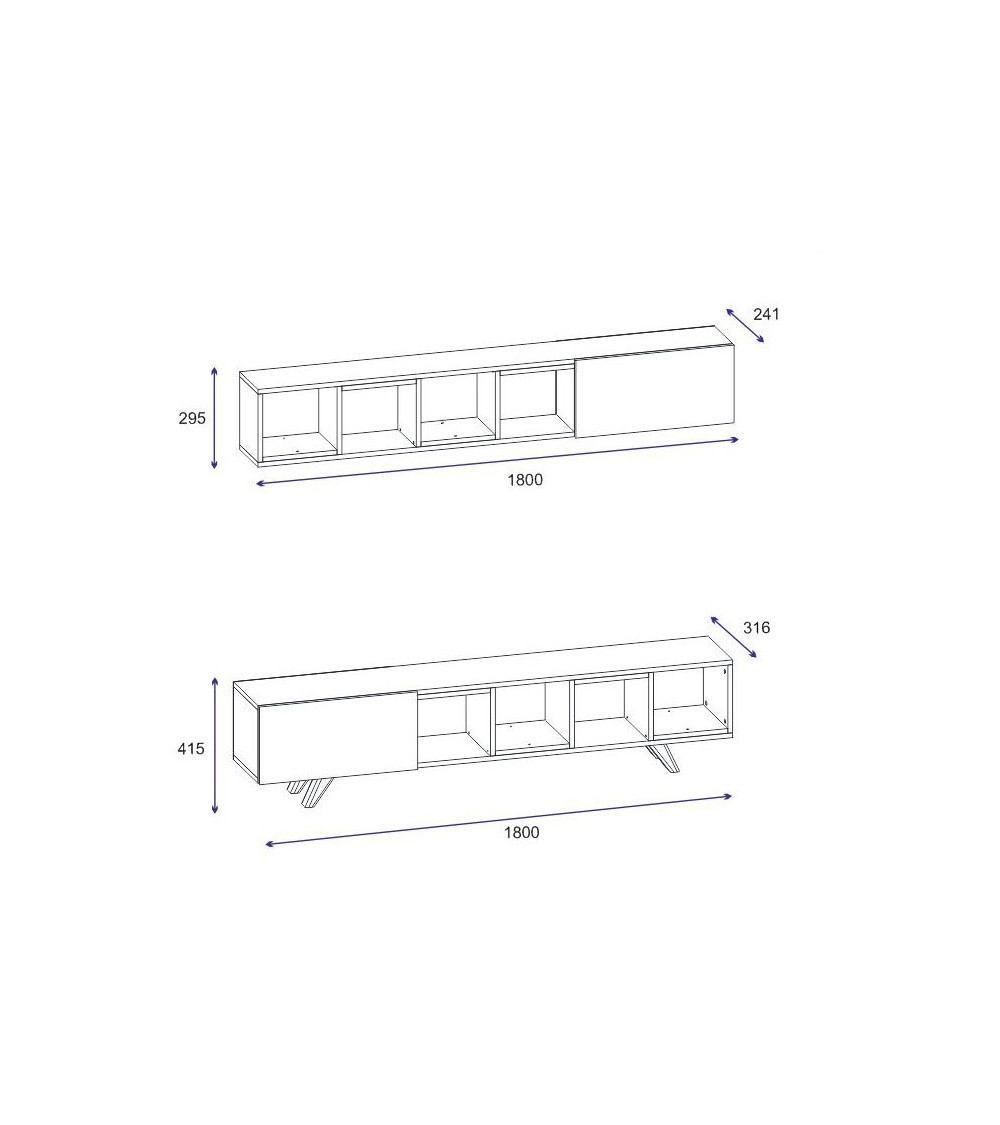 Todos los muebles de TV LOFT con leds