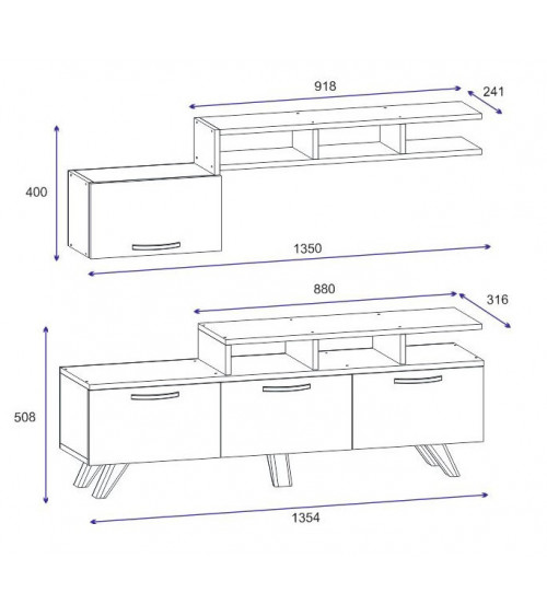 Todos los muebles de TV LOFT con leds