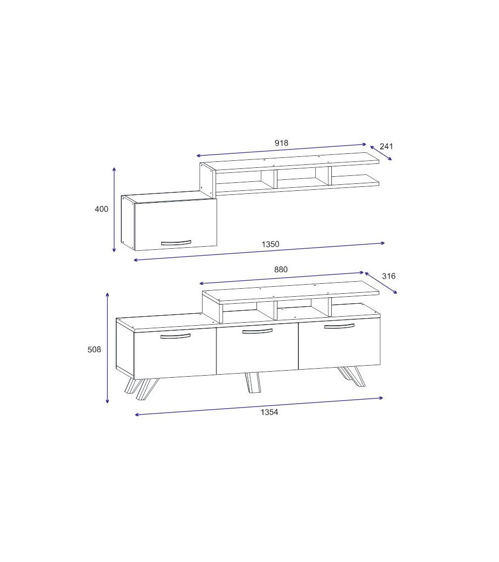 Todos los muebles de TV LOFT con leds