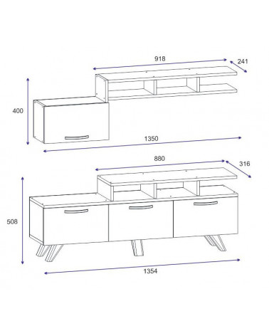 Todos los muebles de TV LOFT con leds