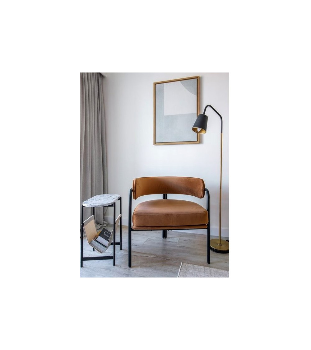 Fauteuil bergère moutarde