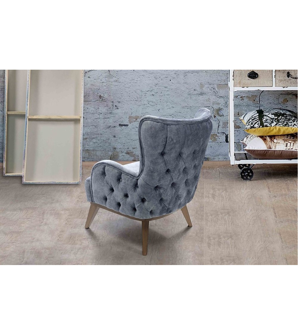 Fauteuil bergère moutarde