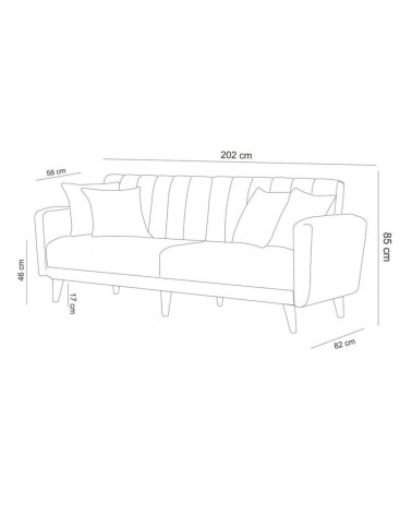 Canapé d'angle MILO 260 x 155cm