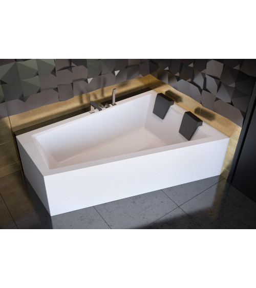 Vasca asimmetrica di INTEGRA 150/170 x 75 cm con barriera di vasca da bagno