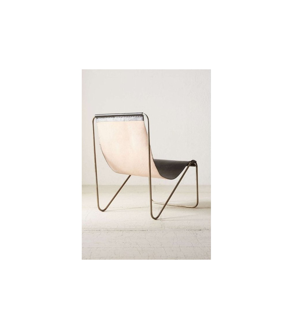 FAUTEUIL NOIR EN CUIR VÉRITABLE