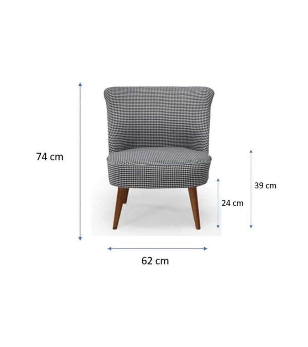 Fauteuil crapaud carreaux vichy Fauteuil crapaud carreaux vichy
