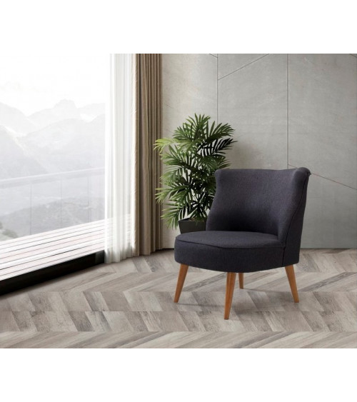 Fauteuil crapaud gris anthracite