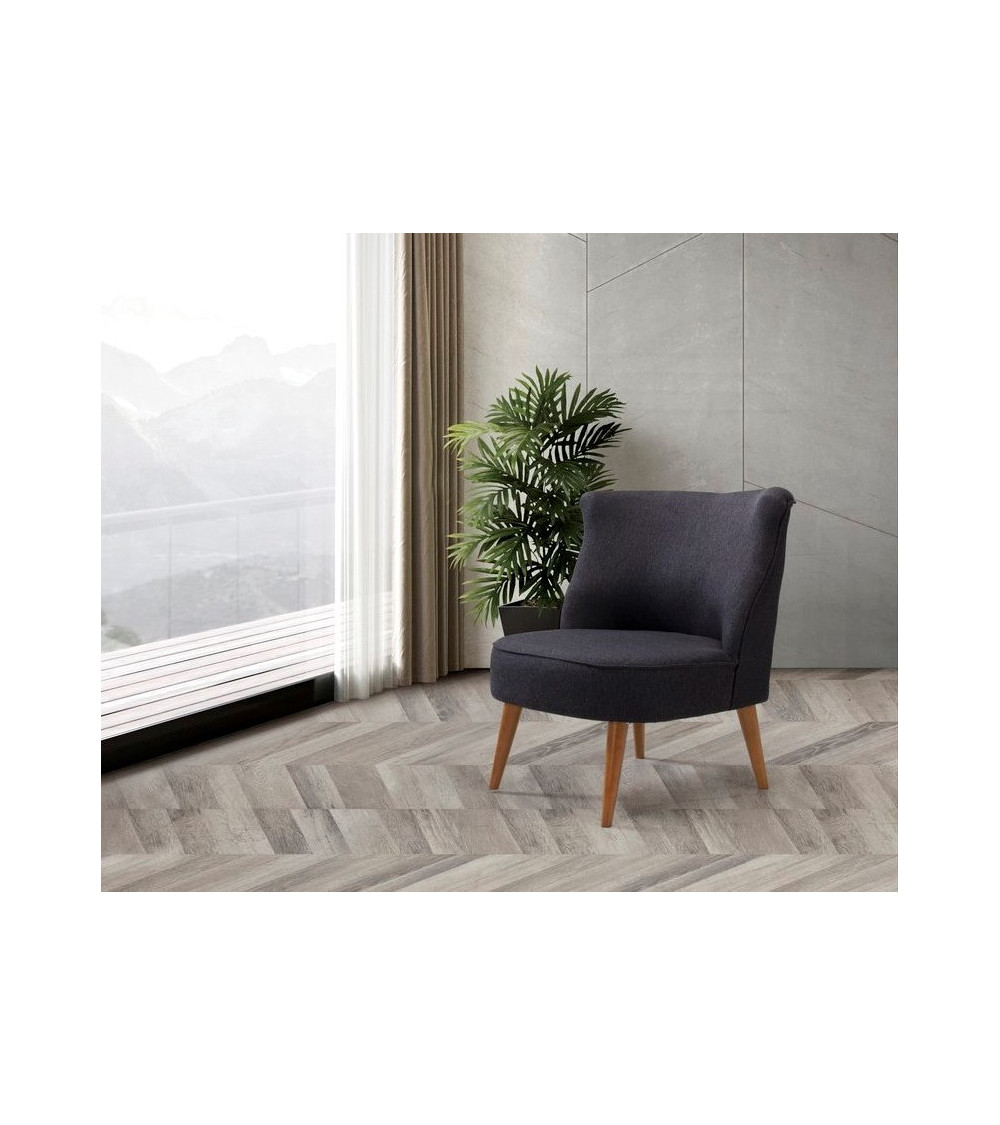 Fauteuil crapaud gris anthracite