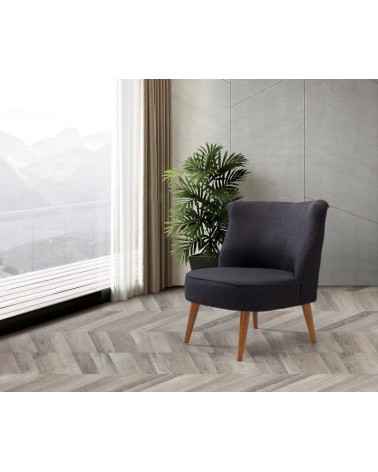 Fauteuil crapaud gris anthracite