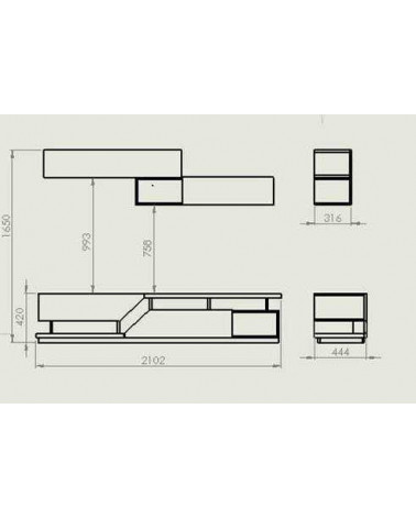 Tutti i mobili TV LOFT con LED