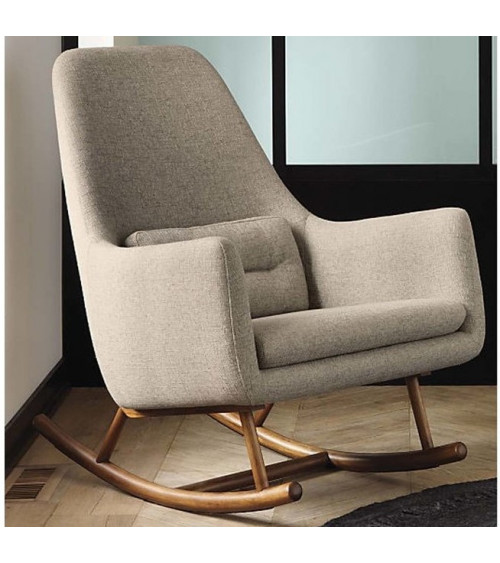 Fauteuil à bascule MYRUF gris clair