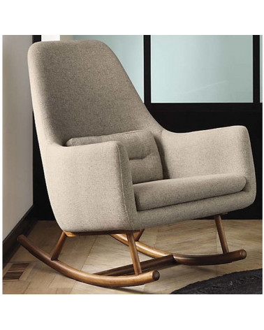 Fauteuil à bascule MYRUF gris clair