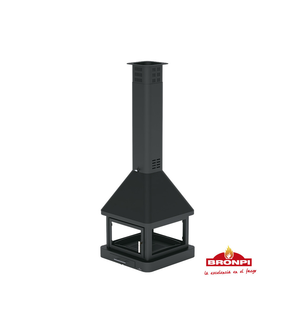 Poêle à bois CABIMAS 4 faces vitrées 16 kW