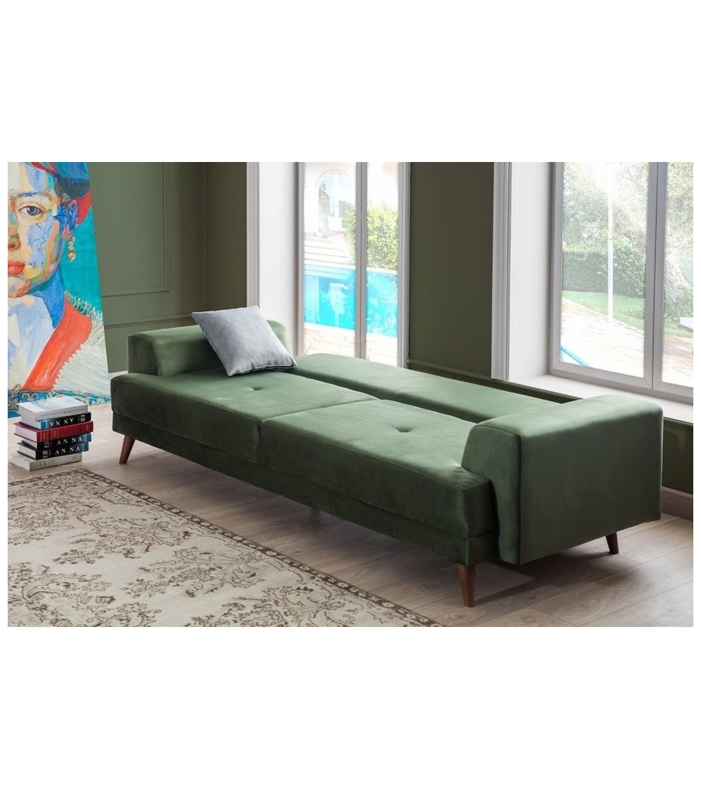 Canapé convertible VIVENTE ,vert