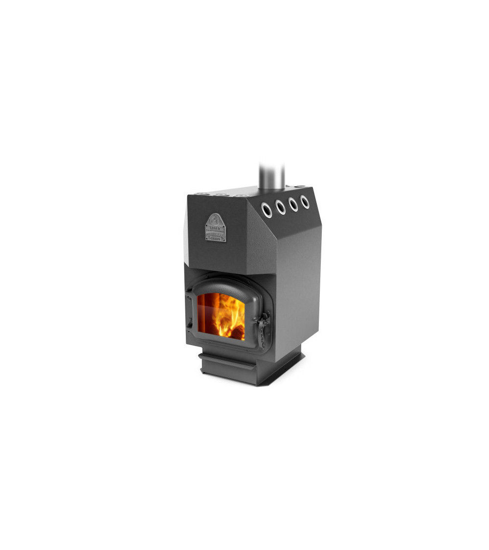 Poêle bois/charbon Engineer anthracite 16 kW chauffage poele a bois