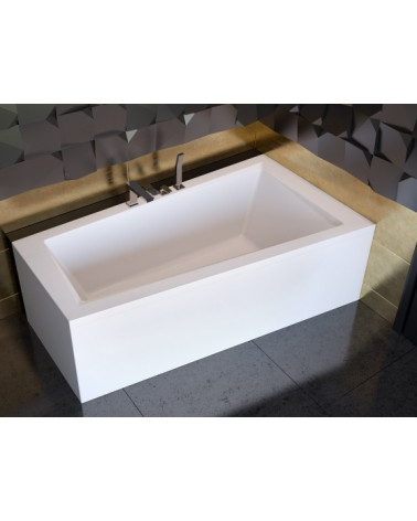 Vasca asimmetrica di INTEGRA 150/170 x 75 cm con barriera di vasca da bagno