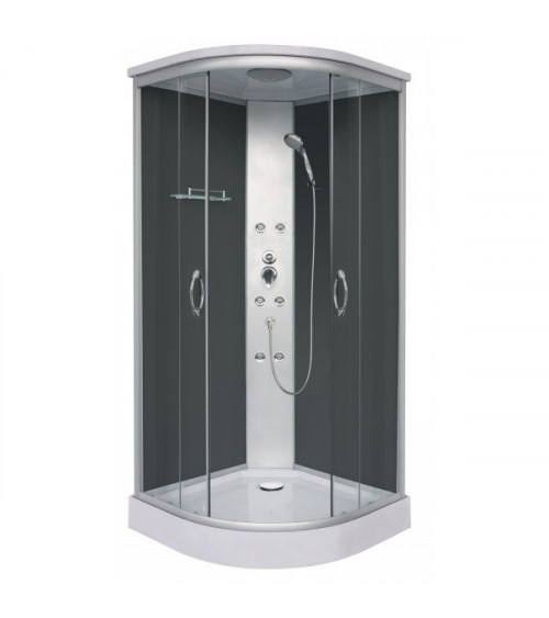 Cabine douche PUNTO Noir 90 x 90 x 215 cm