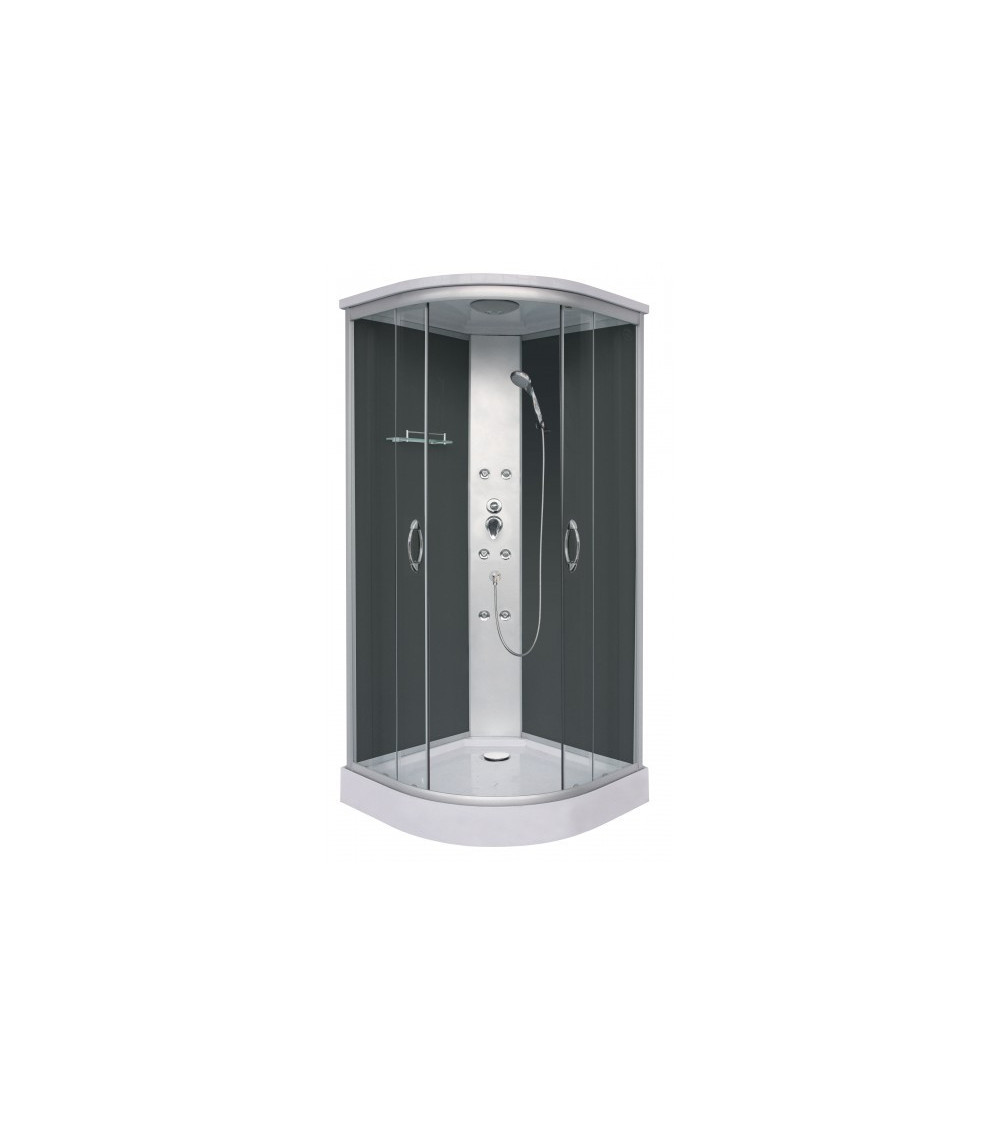 Cabina de ducha de esquina 90x90 cm con dos puertas mod. Hermione Weiss  Estrella 6mm