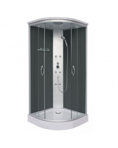 Cabine douche PUNTO Noir 90 x 90 x 215 cm