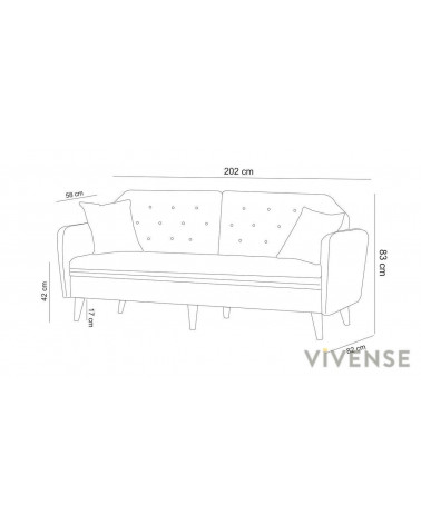 Canapé convertible TERRA anthracite