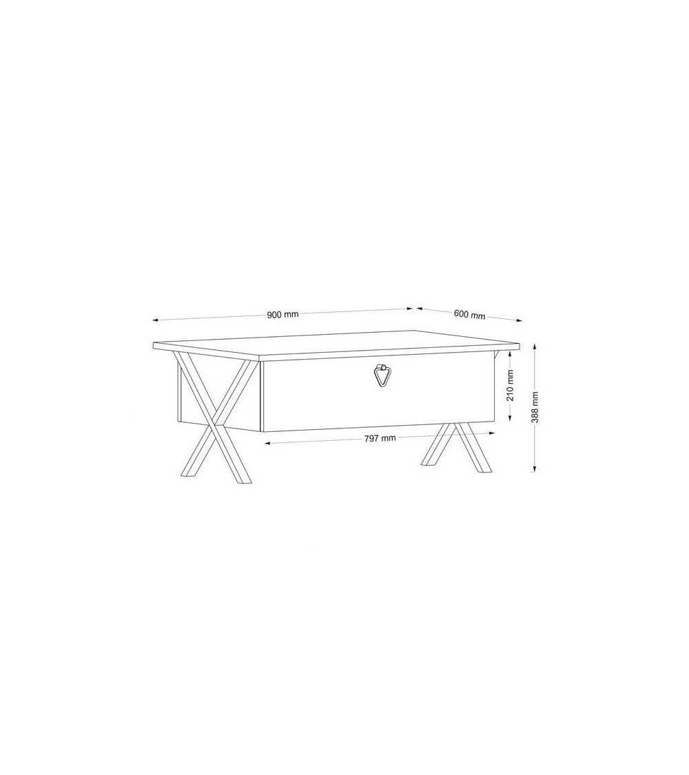 Table basse IRON 90cm
