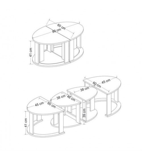 Table basse modulable MINAR