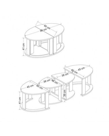 Table basse modulable MINAR