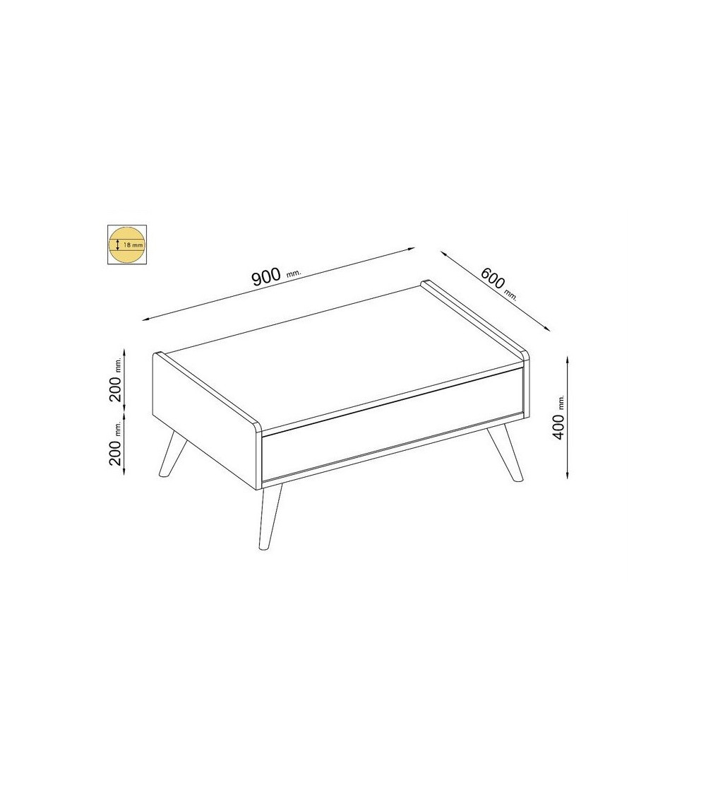 Table basse DEMRE 90cm