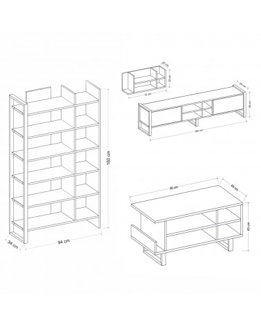 Tutti i mobili TV LOFT con LED