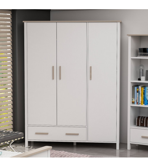 Armoire 3 Portes Blanc Cordoba 192 x 53 x 147