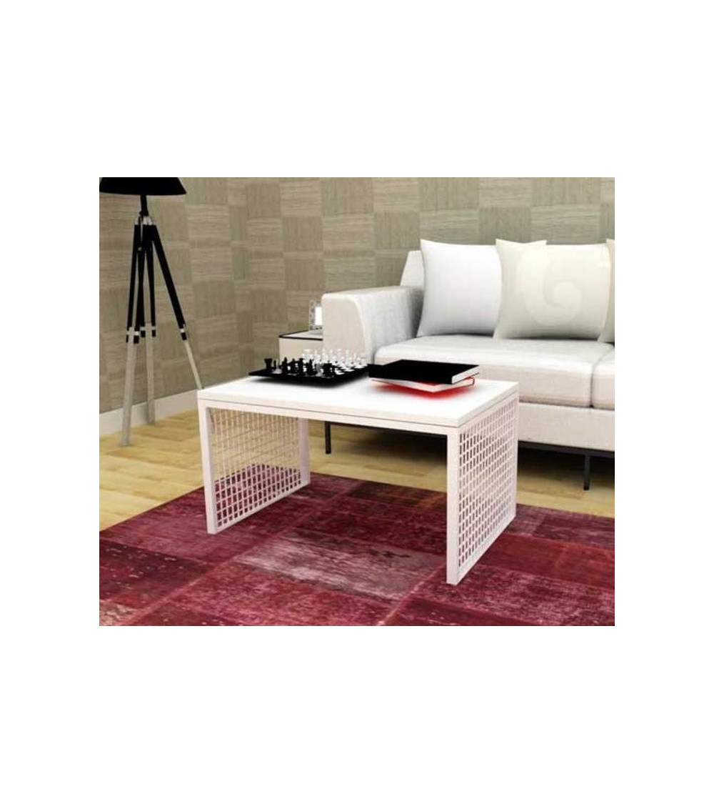 Table basse blanche TERA 80 cm