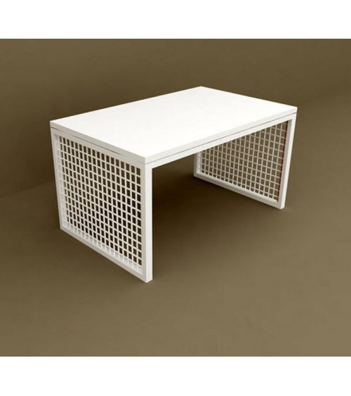 Table basse blanche TERA 80 cm