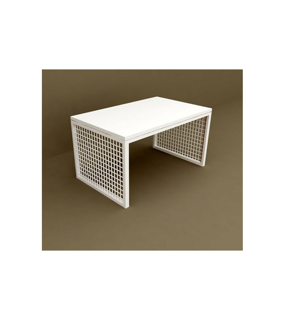 Table basse blanche TERA 80 cm