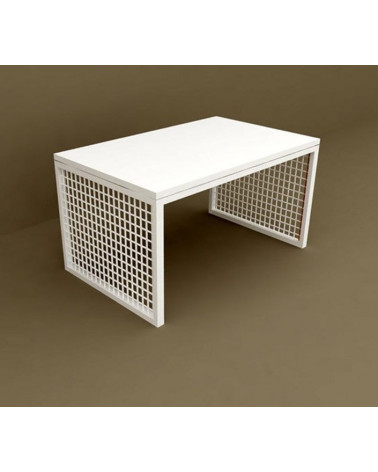 Table basse blanche TERA 80 cm