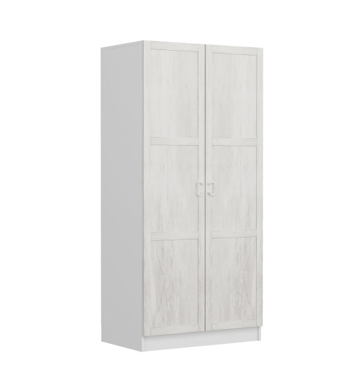 Armoire 2 Portes Blanc Dégringolé 190 x 52 x 90