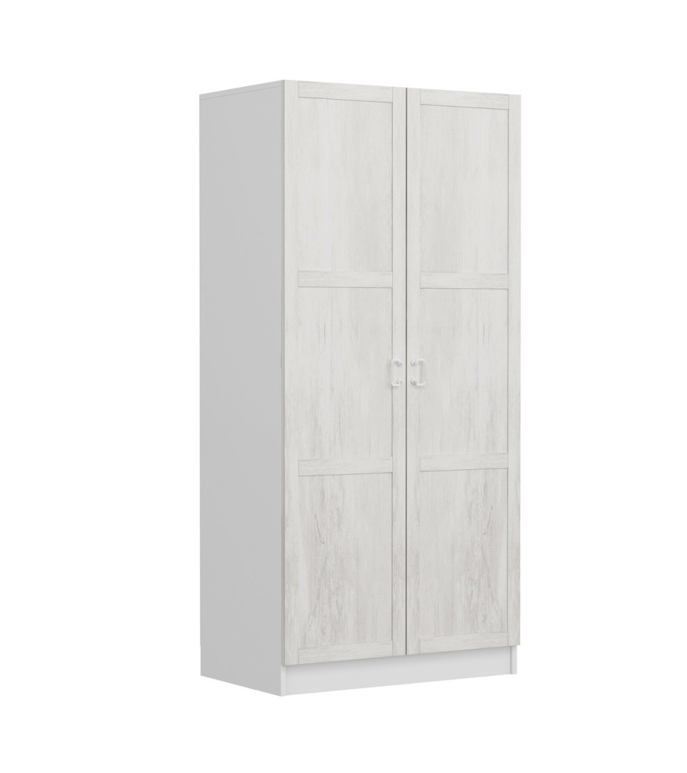 Armoire 2 Portes Blanc Dégringolé 190 x 52 x 90 Armoire 2 Portes Blanc Dégringolé 190 x 52 x 90