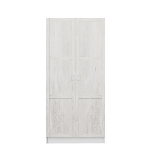 Armoire 2 Portes Blanc Dégringolé 190 x 52 x 90