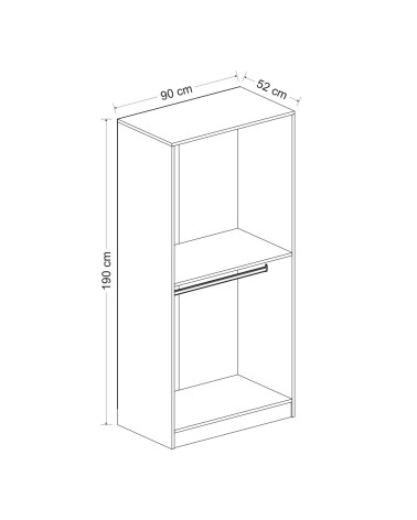 Luci d'ebano armadio rovere 206 x 210 x 64 cm