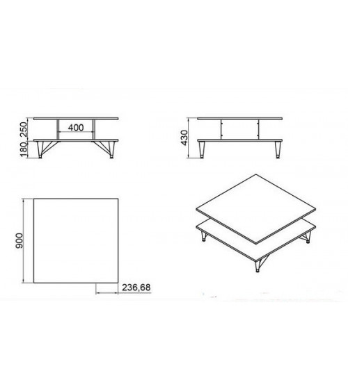 Table basse KALENDER Z. 05