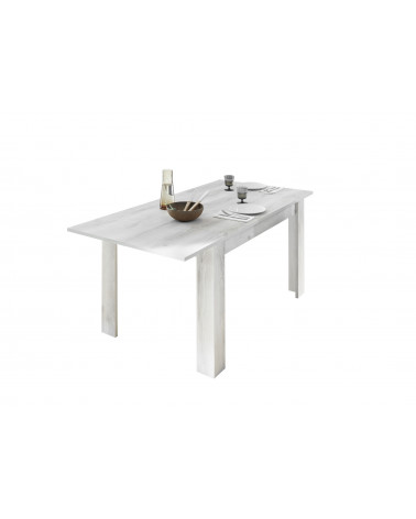 Table extensible SAMANTHA effet pin blanc 137-48/79/90 cm