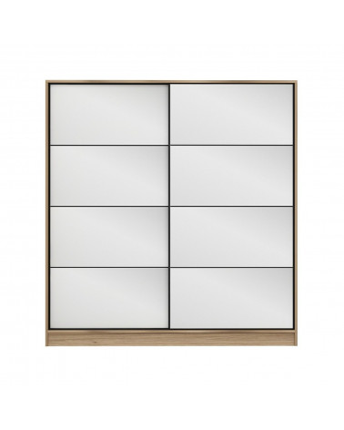 Armoire Coulissante Miroir 2 Portes Dore Kale 190 x 60 x 180