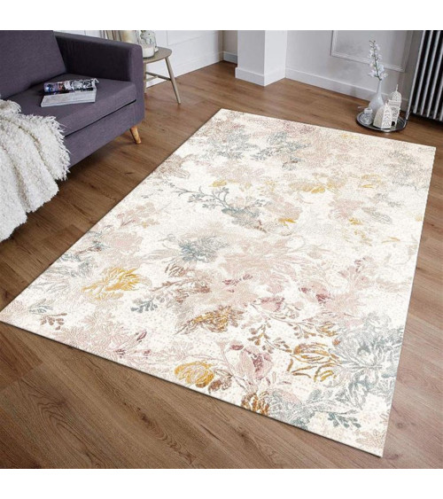 Le tapis touffeté damier apaisant 120 x 180 cm