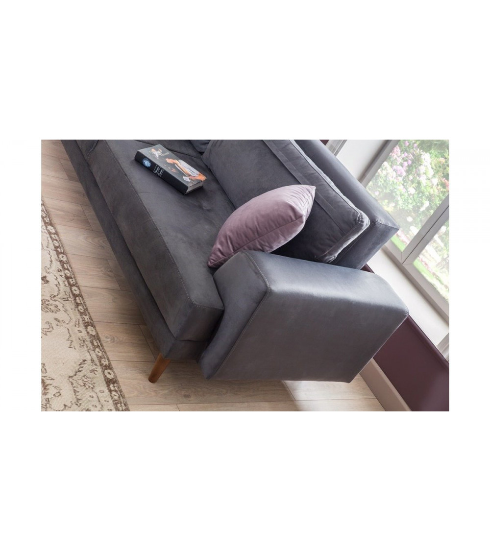 Canapé VİVENTE Gris Fonce 235 x 85 x 75 Canapé VİVENTE Gris Fonce 235 x 85 x 75