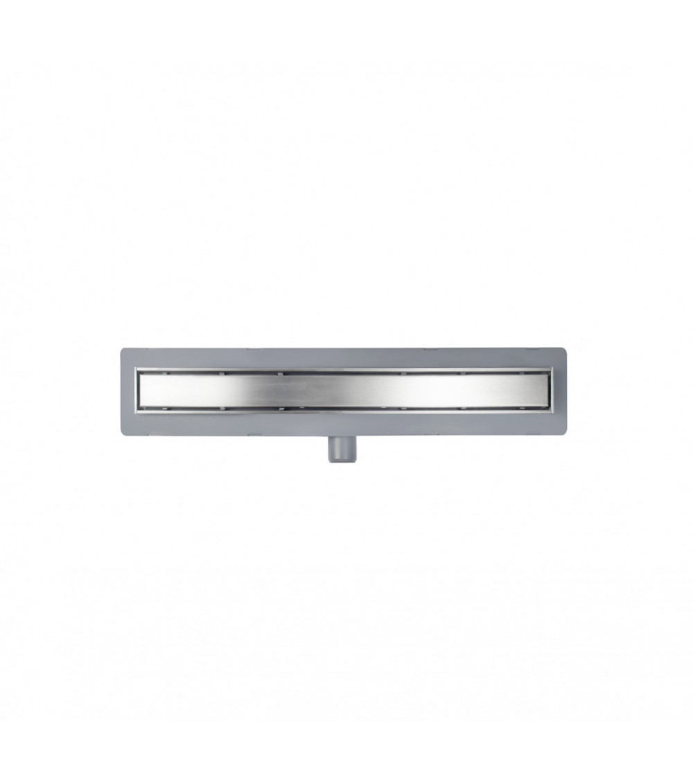 Caniveau de Douche en Acier Inox Italienne Siphon Sol d'évacuation à Carreler pour salle de bain 80cm