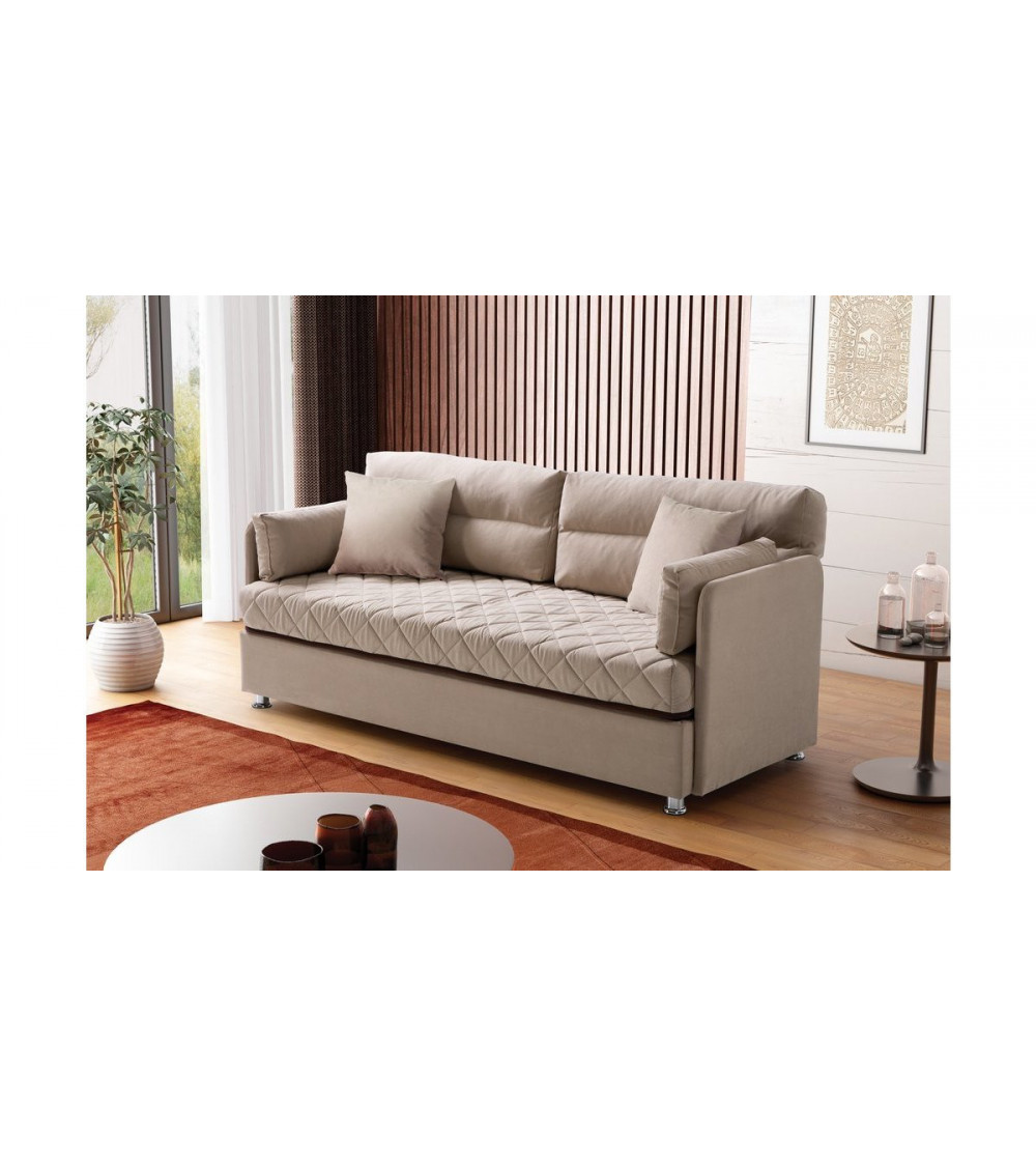 CANAPÉ DAYBED BEIGE 190 x 80 x 46