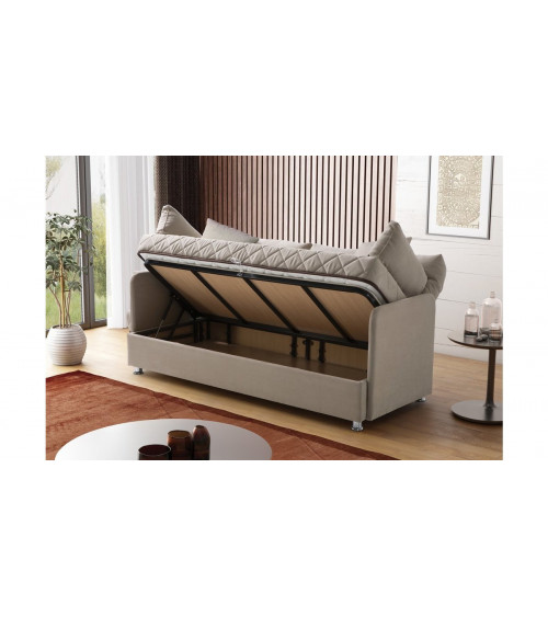 CANAPÉ DAYBED BEIGE 190 x 80 x 46